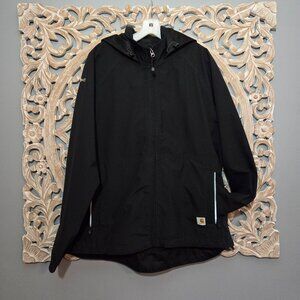 CARHARTT Force Rain Defender Hooded Women's  Lightweight Jacket Black XXL